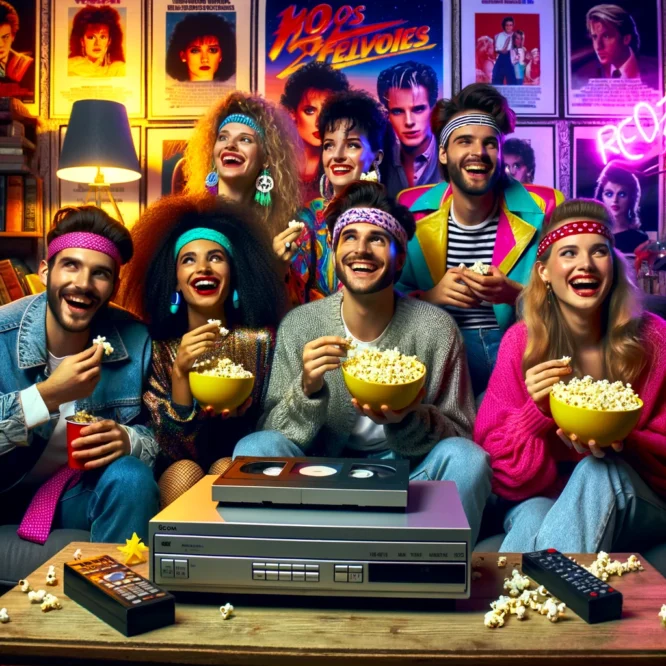 Ladda för 80-talsfilmfest med VHS och popcorn